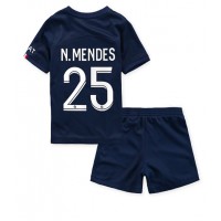 Fotbalové Dres Paris Saint-Germain Nuno Mendes #25 Dětské Domácí 2022-23 Krátký Rukáv (+ trenýrky)